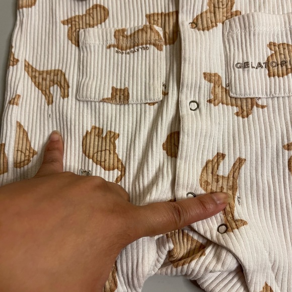 Gelato Pique Animal Pattern Ribbed Romper - Picture 6 of 6